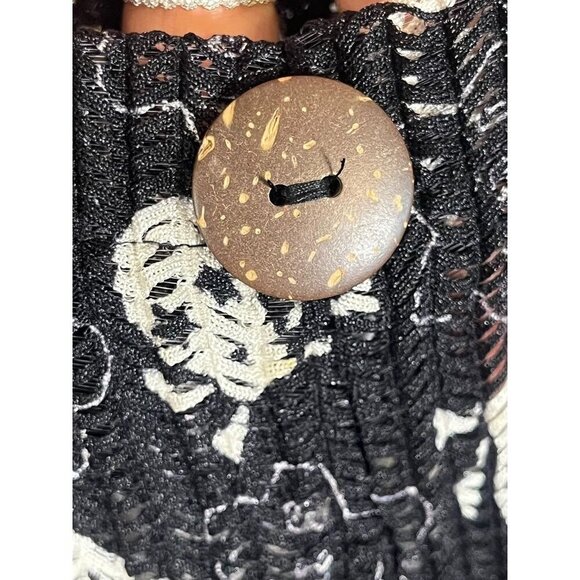 Adore Top Women M Black Tank Knit Skull Hi Low Grunge Biker Punk Summer Retro - Picture 5 of 14